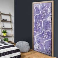 Japanese Koi Fish Door Cover Purple Wagara Palaka Honohono Pikake Lei LT9 - Polynesian Pride