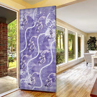 Japanese Koi Fish Door Cover Purple Wagara Palaka Honohono Pikake Lei LT9 - Polynesian Pride