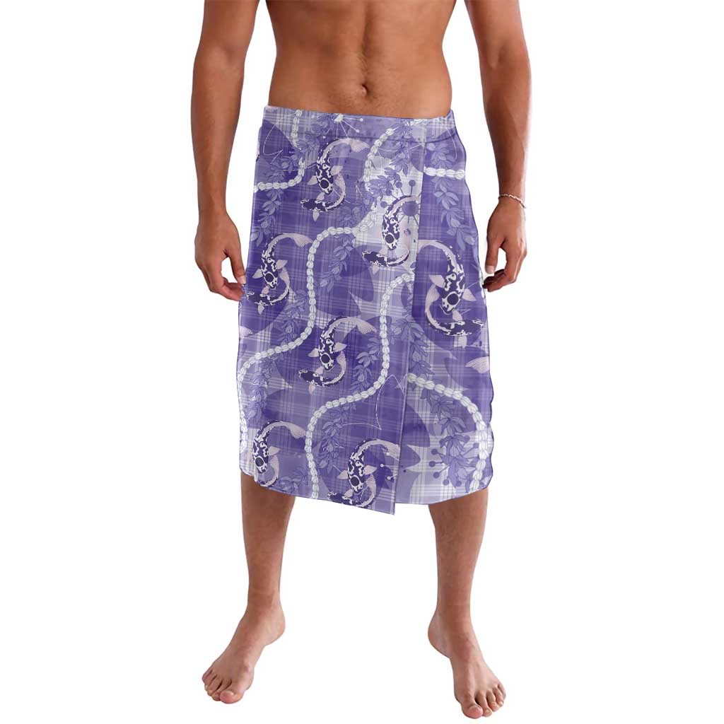 Japanese Koi Fish Lavalava Purple Wagara Palaka Honohono Pikake Lei