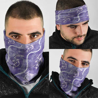 Japanese Koi Fish Neck Gaiter Purple Wagara Palaka Honohono Pikake Lei