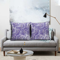 Japanese Koi Fish Pillow Cover Purple Wagara Palaka Honohono Pikake Lei