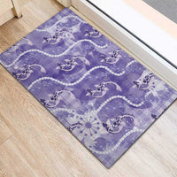 Japanese Koi Fish Rubber Doormat Purple Wagara Palaka Honohono Pikake Lei