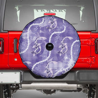 Japanese Koi Fish Spare Tire Cover Purple Wagara Palaka Honohono Pikake Lei