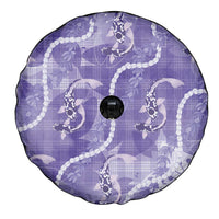 Japanese Koi Fish Spare Tire Cover Purple Wagara Palaka Honohono Pikake Lei