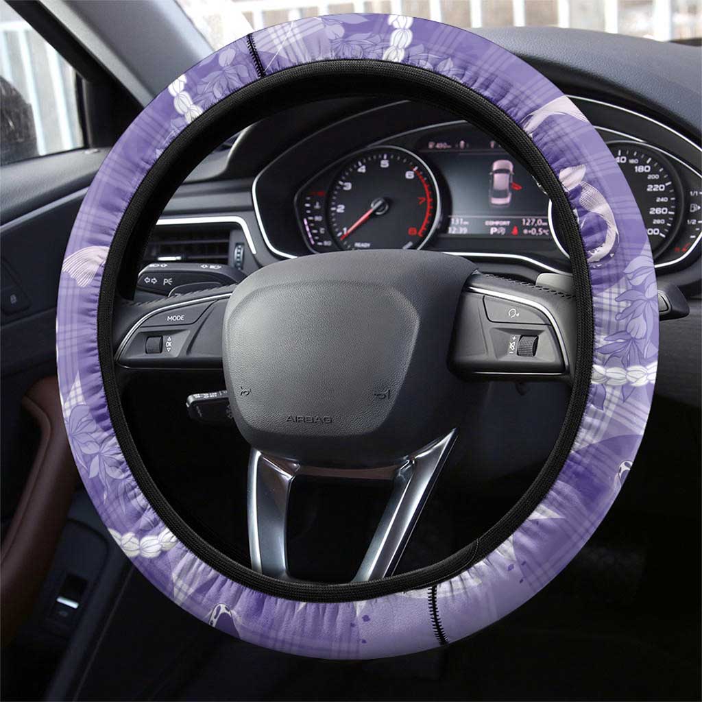 Japanese Koi Fish Steering Wheel Cover Purple Wagara Palaka Honohono Pikake Lei