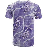 Japanese Koi Fish T Shirt Purple Wagara Palaka Honohono Pikake Lei