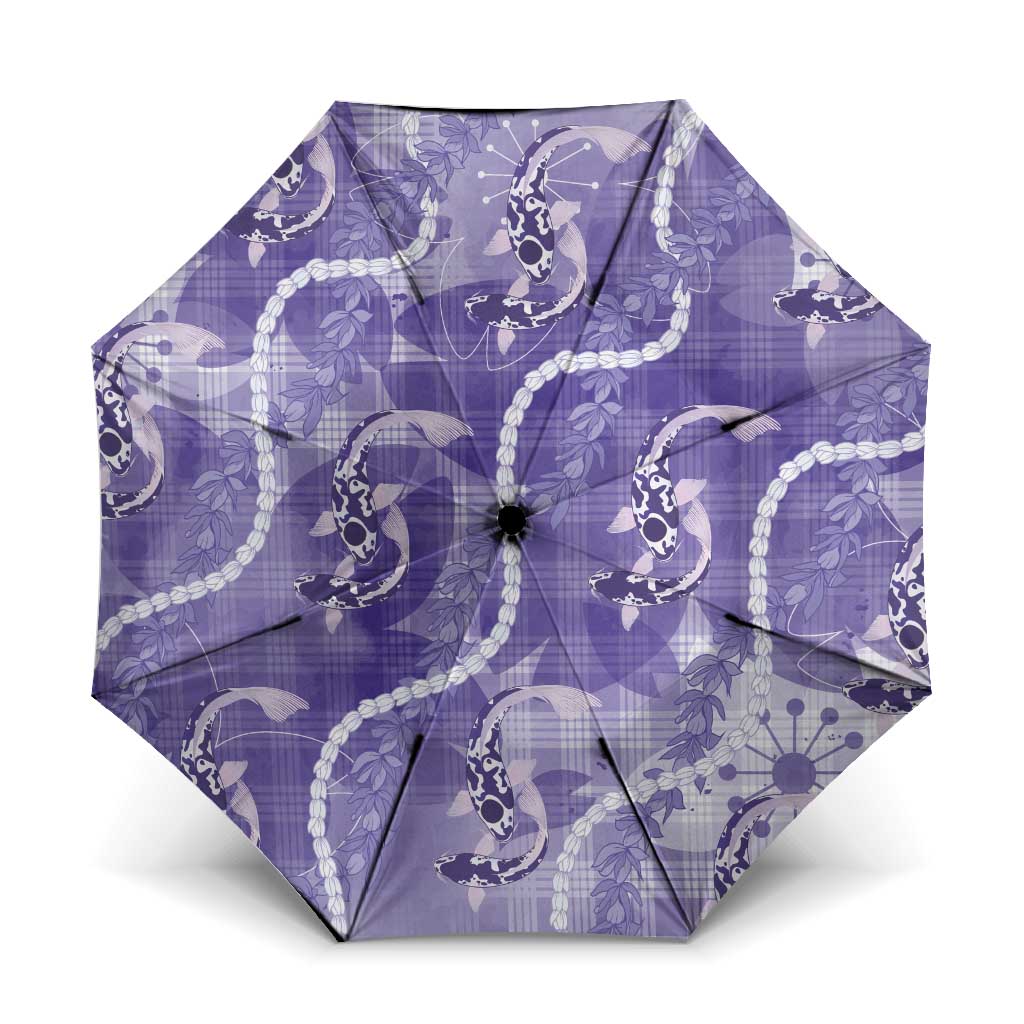 Japanese Koi Fish Umbrella Purple Wagara Palaka Honohono Pikake Lei