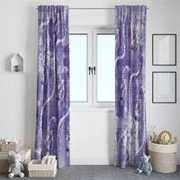 Japanese Koi Fish Window Curtain Purple Wagara Palaka Honohono Pikake Lei