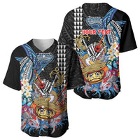 Personalized Japanese Koi Fish Ramen Baseball Jersey Aloha Shark Kakau Pattern