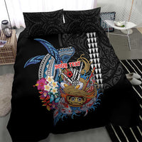 Personalized Japanese Koi Fish Ramen Bedding Set Aloha Shark Kakau Pattern LT9 - Polynesian Pride