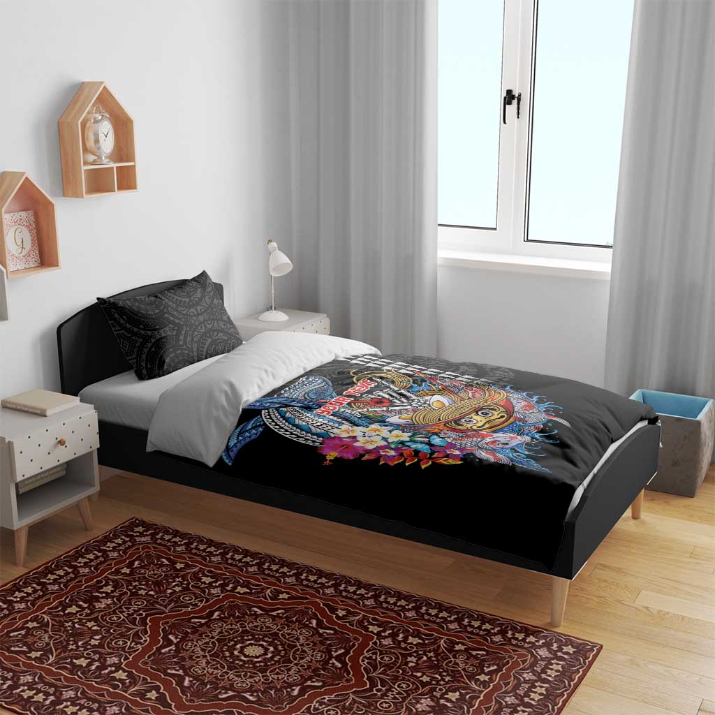 Personalized Japanese Koi Fish Ramen Bedding Set Aloha Shark Kakau Pattern LT9 - Polynesian Pride
