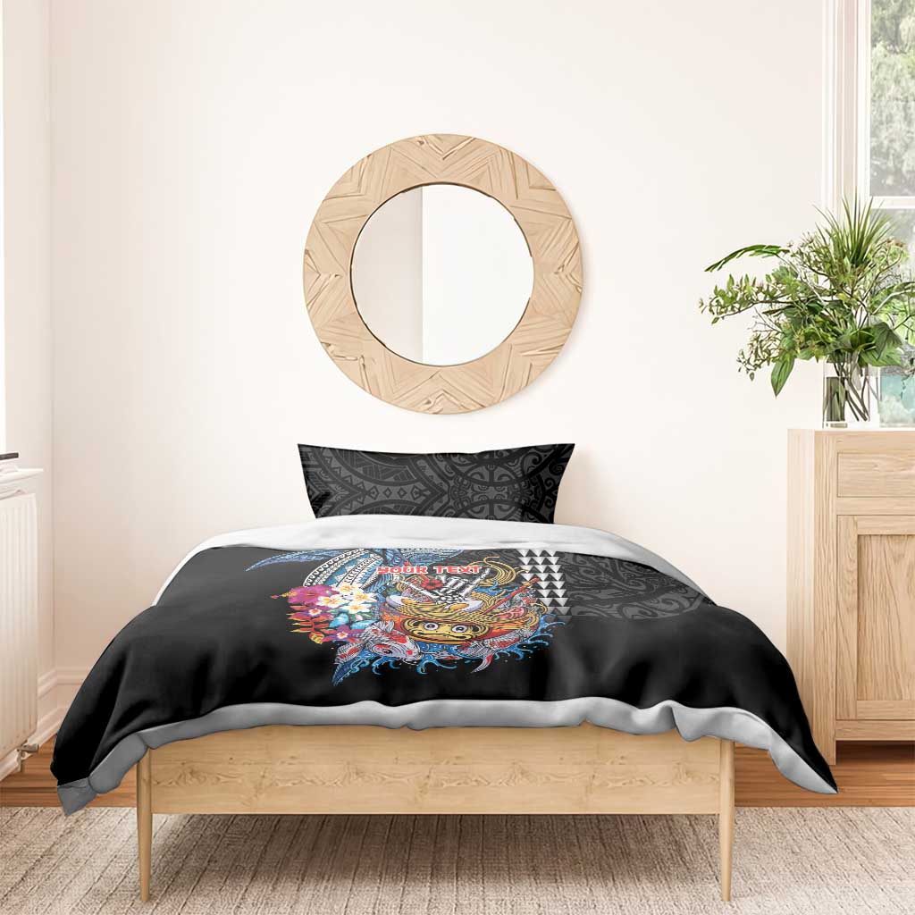 Personalized Japanese Koi Fish Ramen Bedding Set Aloha Shark Kakau Pattern LT9 - Polynesian Pride