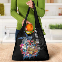 Personalized Japanese Koi Fish Ramen Grocery Bag Aloha Shark Kakau Pattern