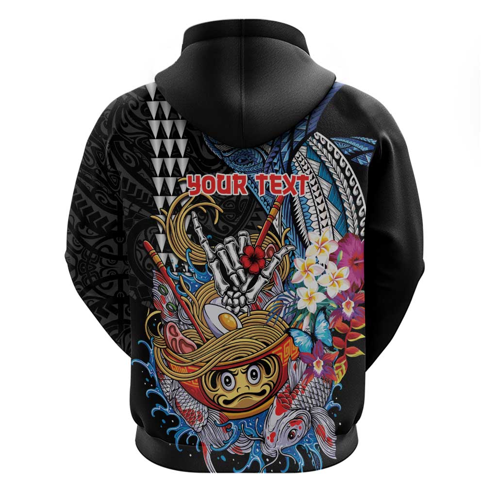 Personalized Japanese Koi Fish Ramen Hoodie Aloha Shark Kakau Pattern LT9 - Polynesian Pride