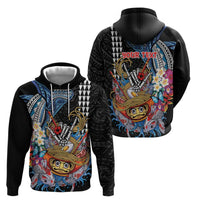 Personalized Japanese Koi Fish Ramen Hoodie Aloha Shark Kakau Pattern LT9 - Polynesian Pride