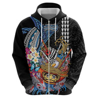 Personalized Japanese Koi Fish Ramen Hoodie Aloha Shark Kakau Pattern LT9 - Polynesian Pride