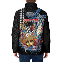 Personalized Japanese Koi Fish Ramen Padded Jacket Aloha Shark Kakau Pattern LT9 - Polynesian Pride