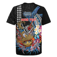 Personalized Japanese Koi Fish Ramen Rugby Jersey Aloha Shark Kakau Pattern