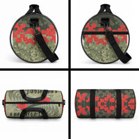 ANZAC Day We Remember Duffle Bag Maori Silver Fern Camouflage Motif LT9 - Polynesian Pride