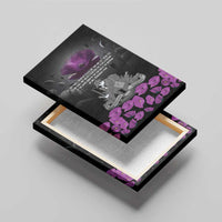 ANZAC Day Remembrance Canvas Wall Art Purple Poppy We Will Remember Them