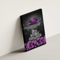 ANZAC Day Remembrance Canvas Wall Art Purple Poppy We Will Remember Them