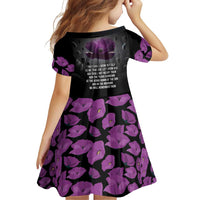 ANZAC Day Remembrance Family Matching Short Sleeve Bodycon Dress and Hawaiian Shirt Purple Poppy We Will Remember Them LT9 - Polynesian Pride