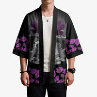 ANZAC Day Remembrance Kimono Purple Poppy We Will Remember Them