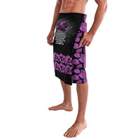 ANZAC Day Remembrance Lavalava Purple Poppy We Will Remember Them