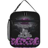 ANZAC Day Remembrance Lunch Bag Purple Poppy We Will Remember Them LT9 10.2 × 8.3 × 4.3 inch Purple - Polynesian Pride