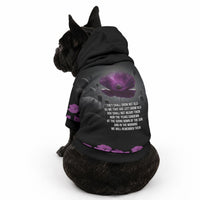 ANZAC Day Remembrance Pet Hoodie Purple Poppy We Will Remember Them LT9 - Polynesian Pride