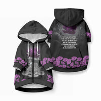 ANZAC Day Remembrance Pet Hoodie Purple Poppy We Will Remember Them LT9 Zip-up Purple - Polynesian Pride