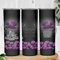 ANZAC Day Remembrance Skinny Tumbler Purple Poppy We Will Remember Them