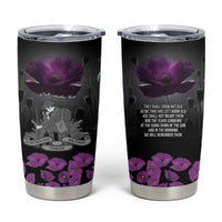 ANZAC Day Remembrance Tumbler Cup Purple Poppy We Will Remember Them