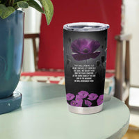 ANZAC Day Remembrance Tumbler Cup Purple Poppy We Will Remember Them