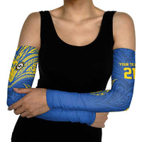 Custom Oceania Football Solomon Kings Arm Sleeves Polynesian Tribal Pattern