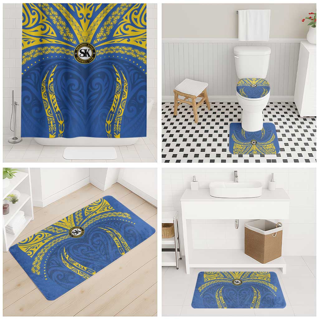 Oceania Football Solomon Kings Bathroom Set Polynesian Tribal Pattern