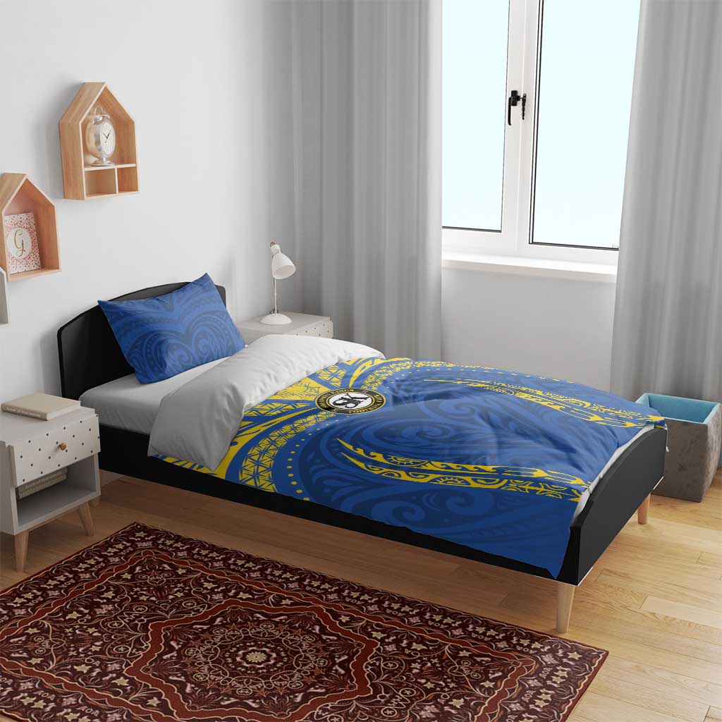 Oceania Football Solomon Kings Bedding Set Polynesian Tribal Pattern