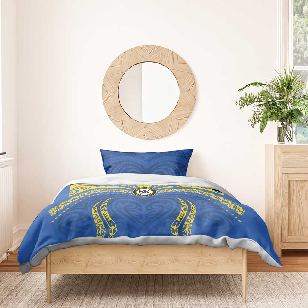 Oceania Football Solomon Kings Bedding Set Polynesian Tribal Pattern