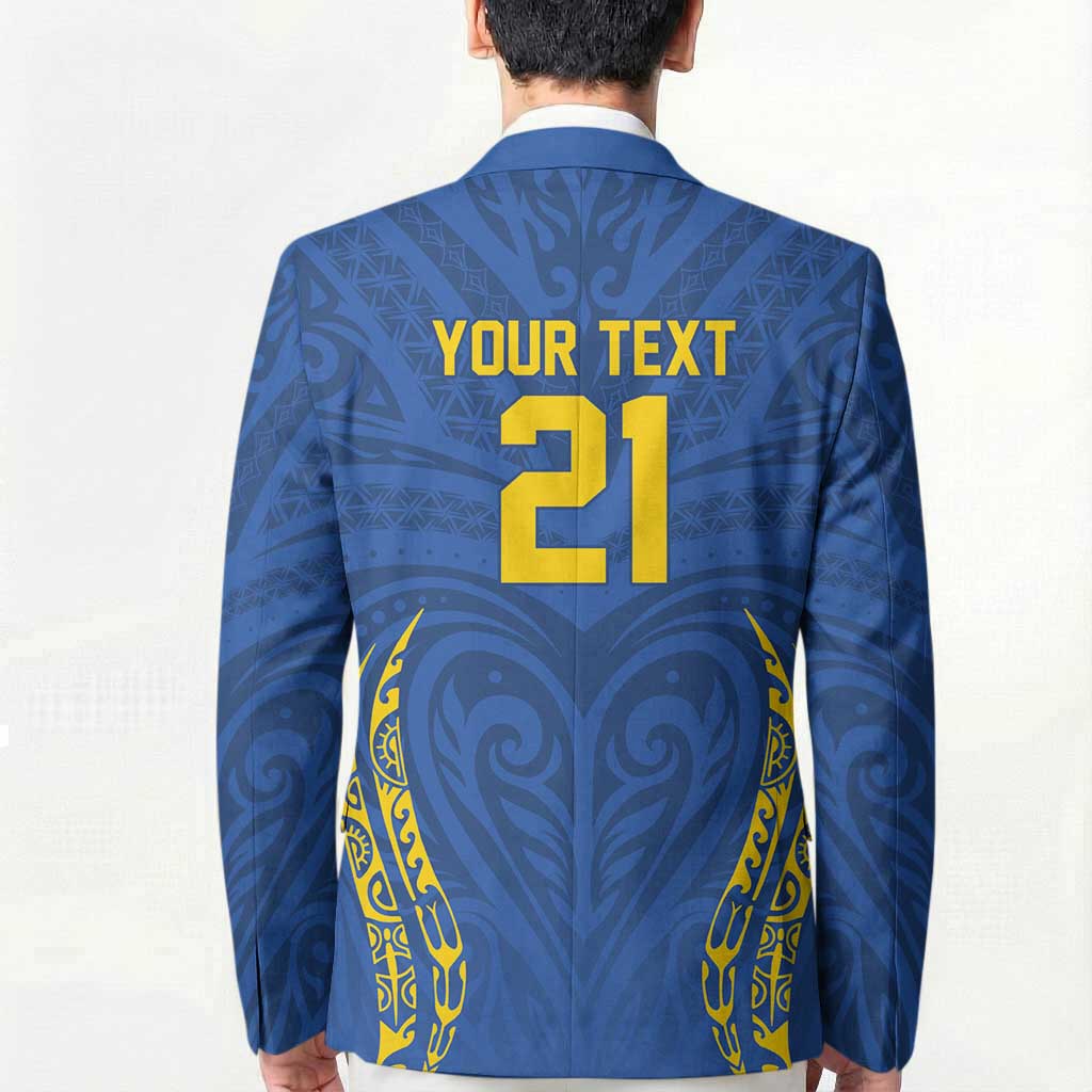 Custom Oceania Football Solomon Kings Blazer Polynesian Tribal Pattern