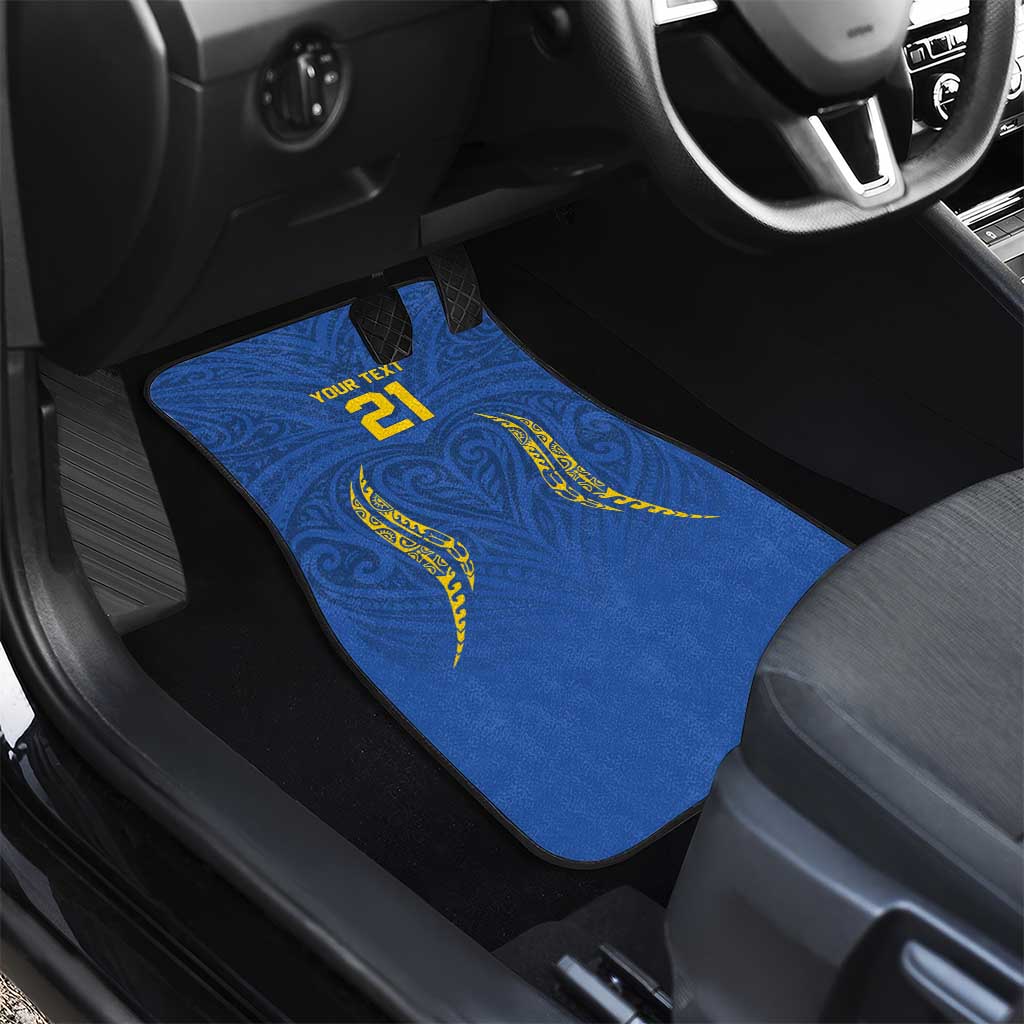 Custom Oceania Football Solomon Kings Car Mats Polynesian Tribal Pattern