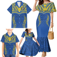 Custom Oceania Football Solomon Kings Family Matching Mermaid Dress and Hawaiian Shirt Polynesian Tribal Pattern LT9 - Polynesian Pride