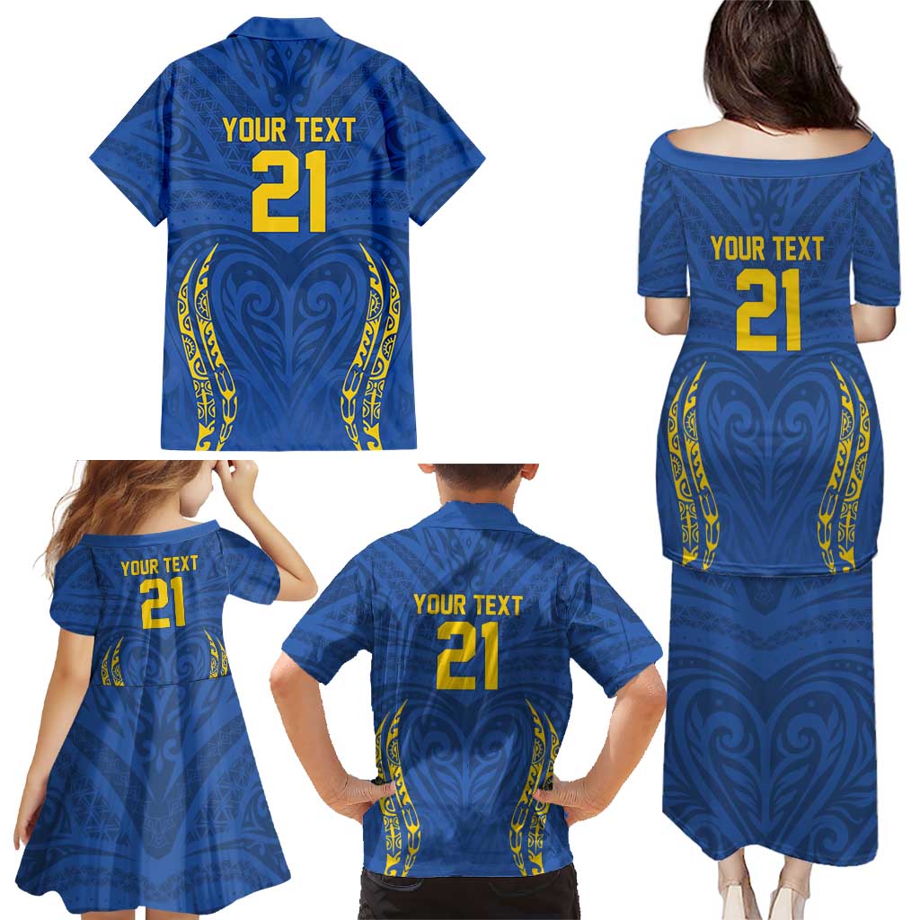 Custom Oceania Football Solomon Kings Family Matching Puletasi and Hawaiian Shirt Polynesian Tribal Pattern LT9 - Polynesian Pride