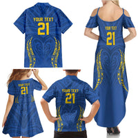 Custom Oceania Football Solomon Kings Family Matching Summer Maxi Dress and Hawaiian Shirt Polynesian Tribal Pattern LT9 - Polynesian Pride