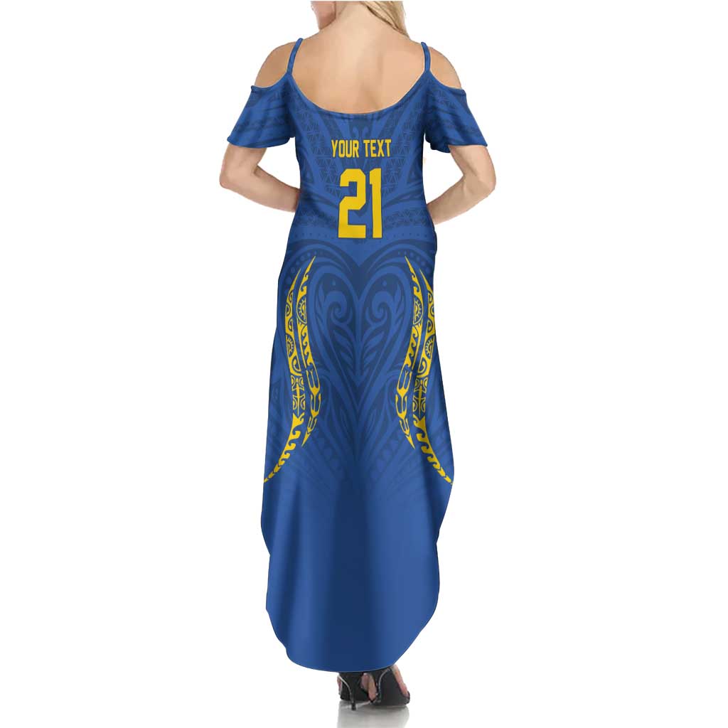 Custom Oceania Football Solomon Kings Family Matching Summer Maxi Dress and Hawaiian Shirt Polynesian Tribal Pattern LT9 - Polynesian Pride