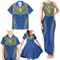Custom Oceania Football Solomon Kings Family Matching Tank Maxi Dress and Hawaiian Shirt Polynesian Tribal Pattern LT9 - Polynesian Pride