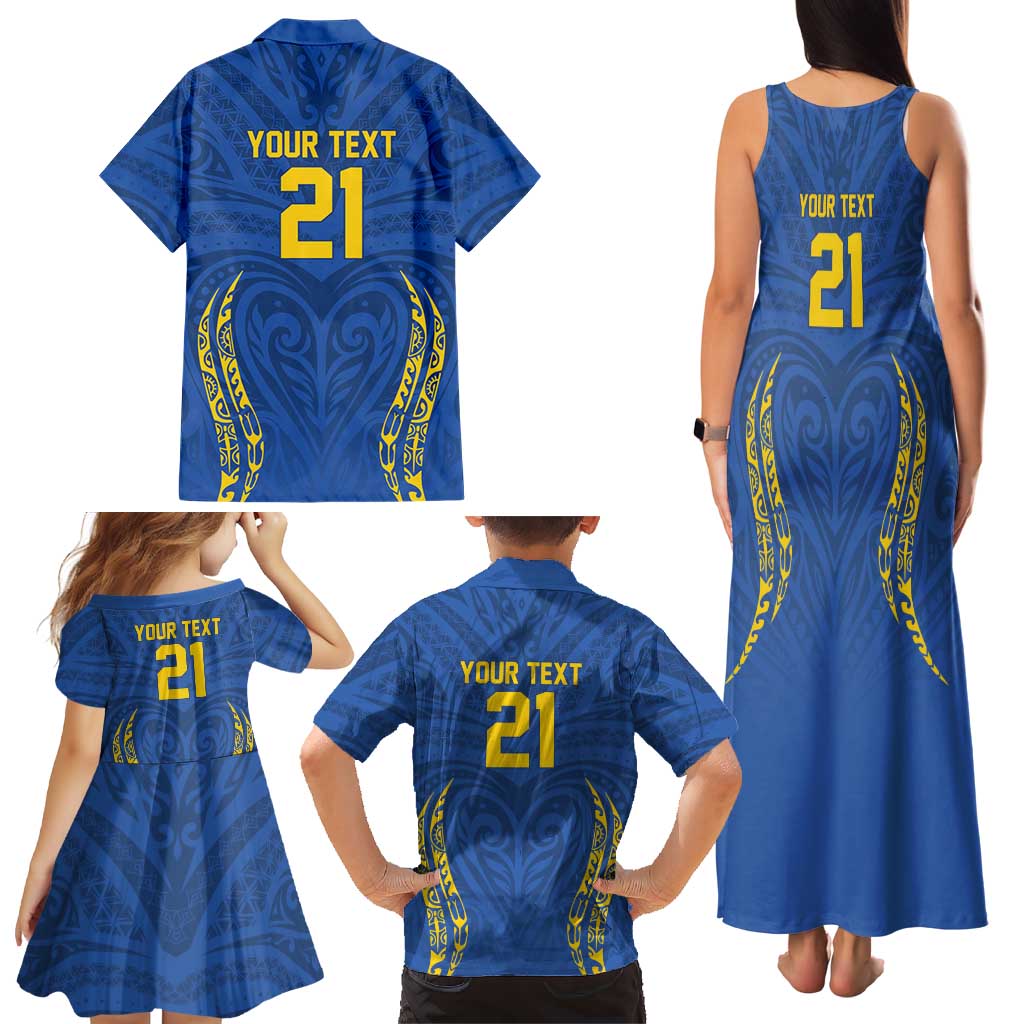 Custom Oceania Football Solomon Kings Family Matching Tank Maxi Dress and Hawaiian Shirt Polynesian Tribal Pattern LT9 - Polynesian Pride