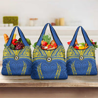 Oceania Football Solomon Kings Grocery Bag Polynesian Tribal Pattern
