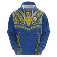 Custom Oceania Football Solomon Kings Hoodie Polynesian Tribal Pattern
