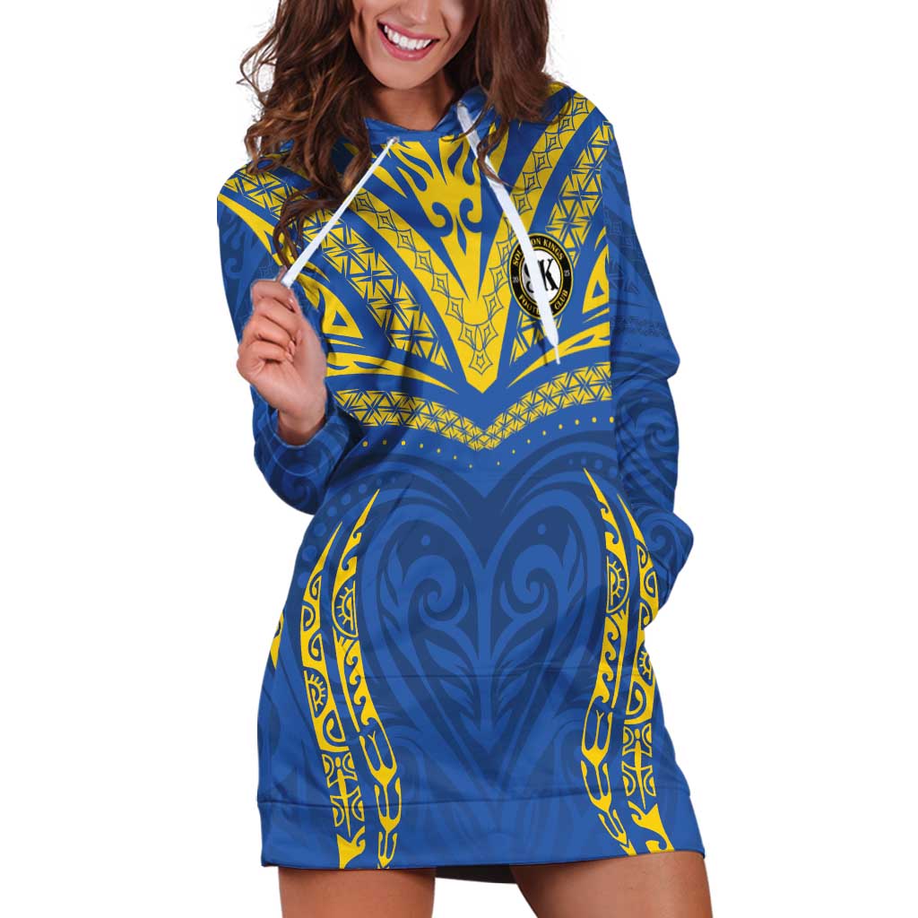 Custom Oceania Football Solomon Kings Hoodie Dress Polynesian Tribal Pattern