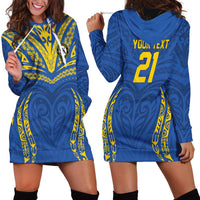 Custom Oceania Football Solomon Kings Hoodie Dress Polynesian Tribal Pattern